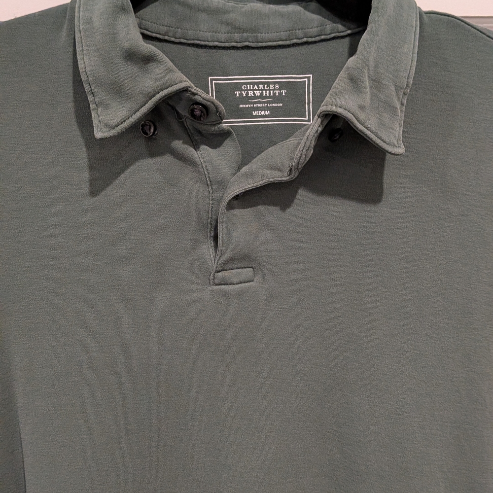 Charles Tyrwhitt Men's Polo in Olive